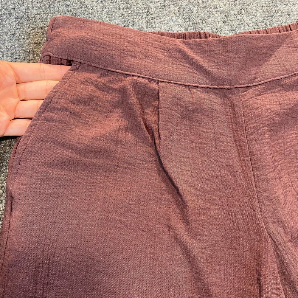 A New Day Linen Blend Wide Leg Culottes Pants Small Wide Leg Flowy Brown NWT - Picture 3 of 7